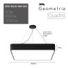Подвесной светодиодный cветильник Geometria ЭРА Quadro SPO-163-B-40K-050 50Вт 4000К черный Б0050587
