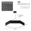 Подвесной светодиодный cветильник Geometria ЭРА Hexagon SPO-121-B-40K-038 38Вт 4000К черный Б0050551
