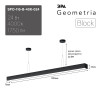 Подвесной светодиодный cветильник Geometria ЭРА Block SPO-116-B-40K-024 24Вт 4000К черный Б0050549