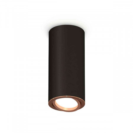 Комплект накладного светильника Ambrella light Techno Spot XS7443005 SBK/PPG черный песок/золото розовое полированное (C7443, N7005)