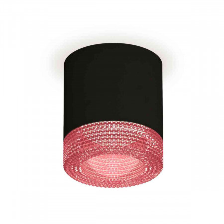 Комплект накладного светильника Ambrella light Techno Spot XS7402012 SBK/PI черный песок/розовый (C7402, N7193)