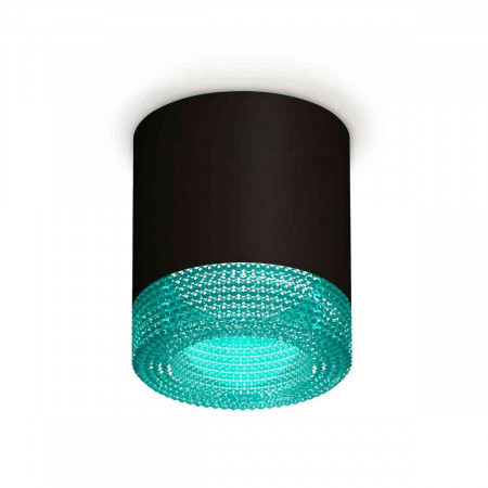 Комплект накладного светильника Ambrella light Techno Spot XS7402013 SBK/BL черный песок/голубой (C7402, N7194)
