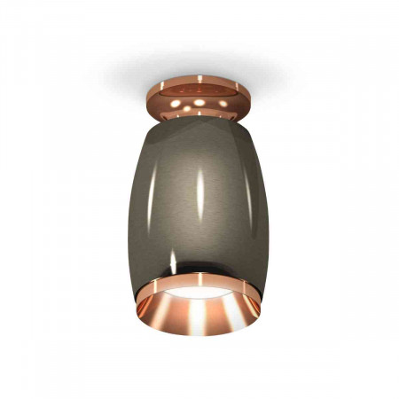 Комплект накладного светильника Ambrella light Techno Spot XS1123044 DCH/PPG черный хром/золото розовое полированное (N6906, C1123, N7035)