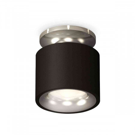 Комплект накладного светильника Ambrella light Techno Spot XS7511081 SBK/PSL черный песок/серебро полированное (N7927, C7511, N7012)