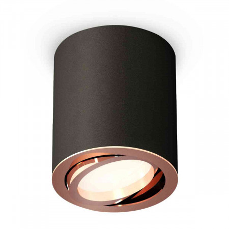 Комплект накладного светильника Ambrella light Techno Spot XS7422004 SBK/PPG черный песок/золото розовое полированное (C7422, N7005)