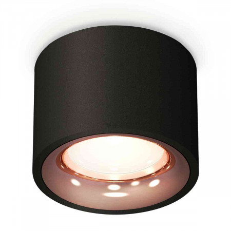 Комплект накладного светильника Ambrella light Techno Spot XS7511025 SBK/PPG черный песок/золото розовое полированное (C7511, N7015)