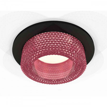 Комплект встраиваемого светильника Ambrella light Techno Spot XC7622022 SBK/PI черный песок/розовый (C7622, N7193)