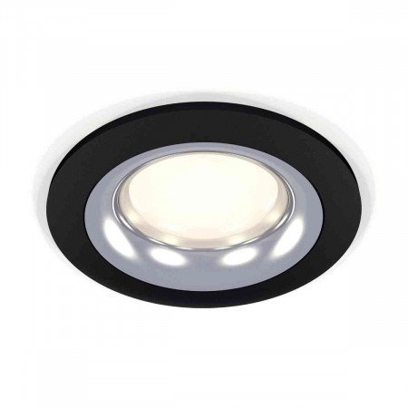 Комплект встраиваемого светильника Ambrella light Techno Spot XC7622003 SBK/PSL черный песок/серебро полированное (C7622, N7012)
