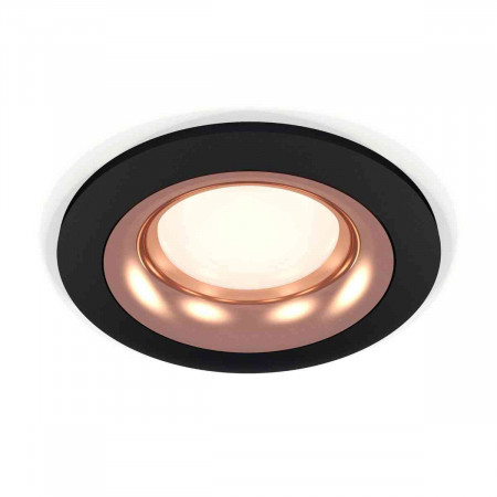 Комплект встраиваемого светильника Ambrella light Techno Spot XC7622006 SBK/PPG черный песок/золото розовое полированное (C7622, N7015)