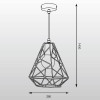 Подвесной светильник Zumaline Rod HP1463-BL