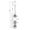 Подвесной светодиодный светильник Maytoni Pattern MOD267PL-L32CH3K