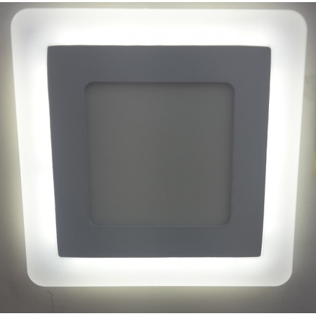 Светодиодный светильник 6W+3W 4K встр. с подсв. BKL квадрат VP0035