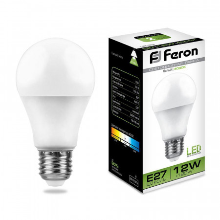 Лампа светодиодная Feron LB-93 Шар E27 12W 4000K