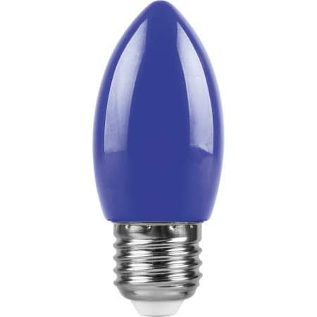 Лампа светодиодная Feron LB-376 свеча E27 1W синий