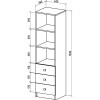 Стеллаж комбинированный Бостон-2