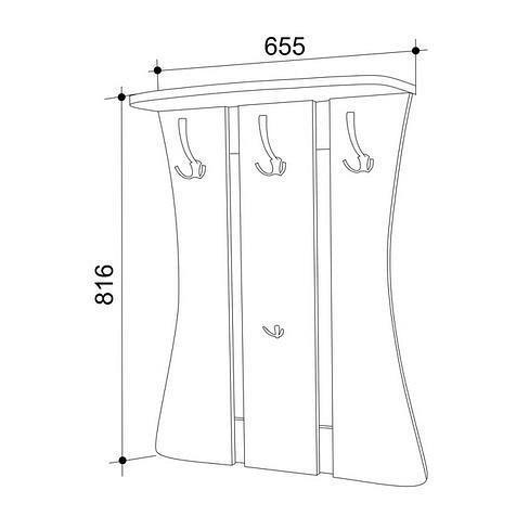 Вешалка настенная уют 1