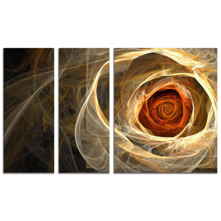Модульная картина "Абстракция роза" из 3х частей 100х60 VS689