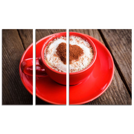 Модульная картина "Любимый кофе" из 3х частей 100х60 VS406