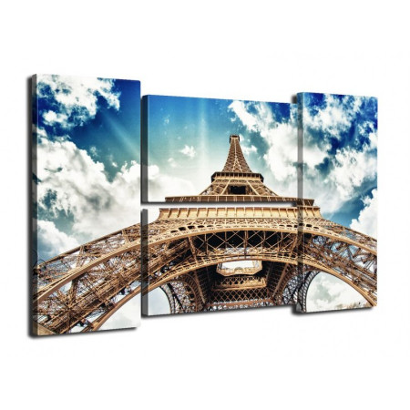 Модульная картина "Небо Парижа" четверник 80Х140 Q219