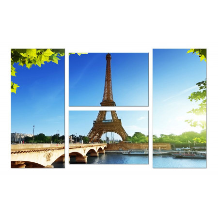 Модульная картина "Великолепный Париж" четверник 100х60 W949