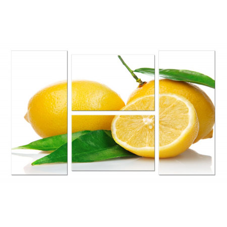 Модульная картина "Сочные лимоны" четверник 100х60 W839