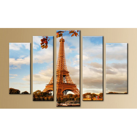 Модульная картина "Эйфелева башня в Париже" 80х140 M95