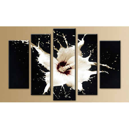 Модульная картина "Белая лилия брызги" 80х140 M442
