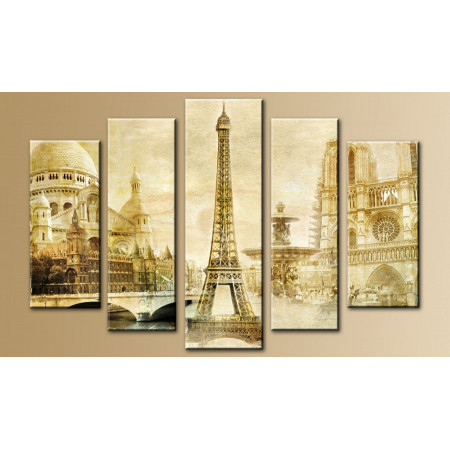 Модульная картина "Красивый Париж" 80х140 M34