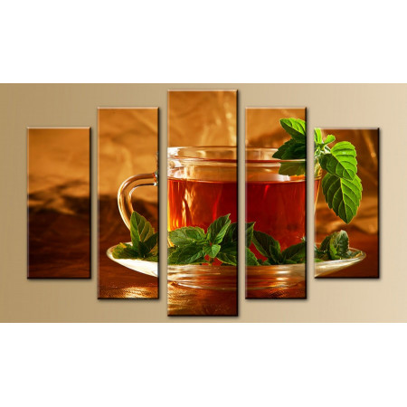 Модульная картина "Мятный чай" 80х140 M242
