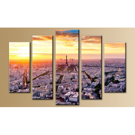 Модульная картина "Прекрасный Париж с высоты" 80х140 M196