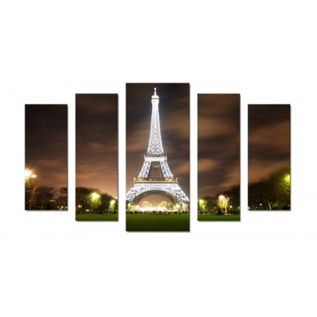 Модульная картина "Ночной Париж" 70х120 Ш247