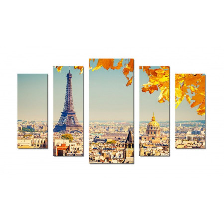 Модульная картина "Париж осенью" 70х120 Ш128
