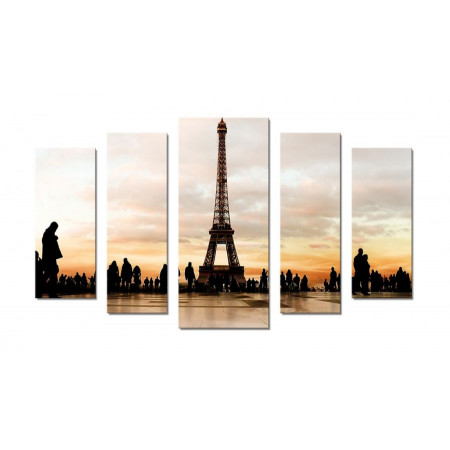 Модульная картина "Прогулки по Парижу после заката" 70х120 Ш113