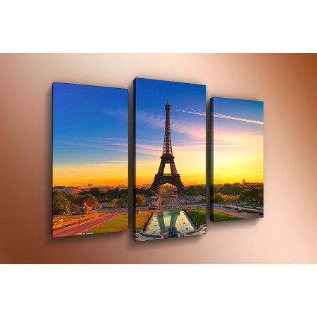 Модульная картина "Париж на закате" 60х80 ТР168