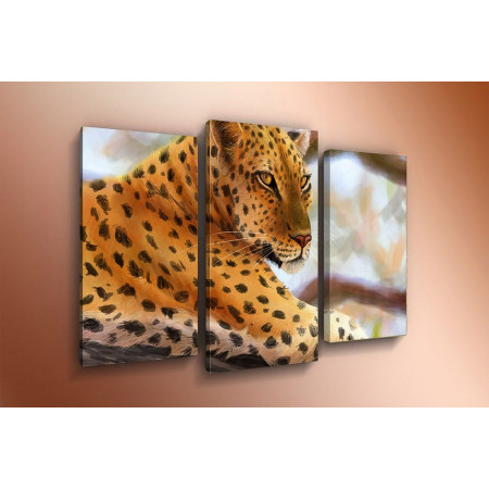 Модульная картина "Пятнистый леопард" 60х80 ТР1599