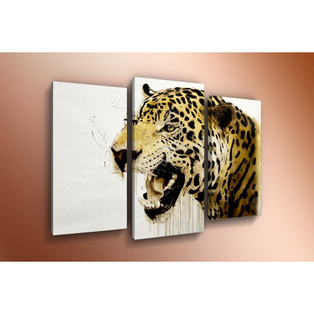 Модульная картина "Грозный леопард" 60х80 ТР1523