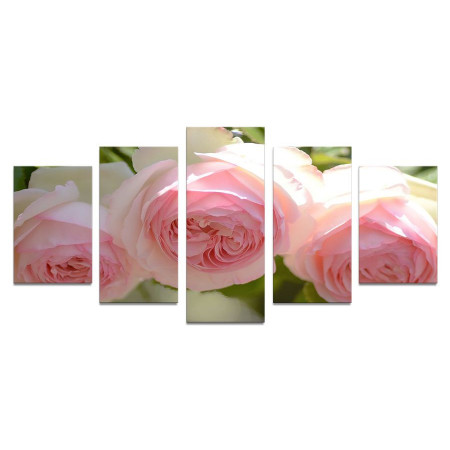 Модульная картина "Нежные розы" 110х50 К659