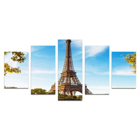 Модульная картина "Париж,Эйфелева башня" 110х50 К638