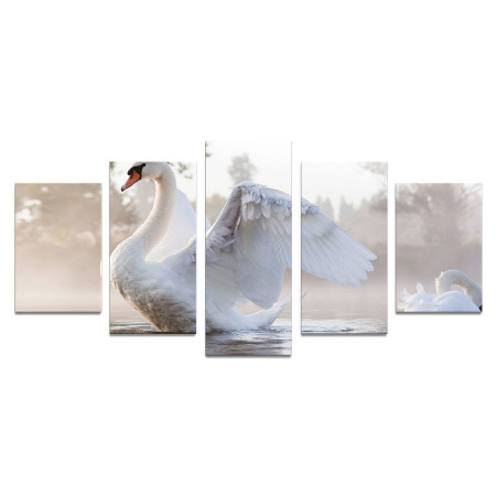 Модульная картина "Царевна-Лебедь" 110х50 К620