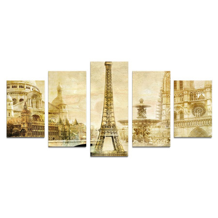 Модульная картина "Красивый Париж" 110х50 К455