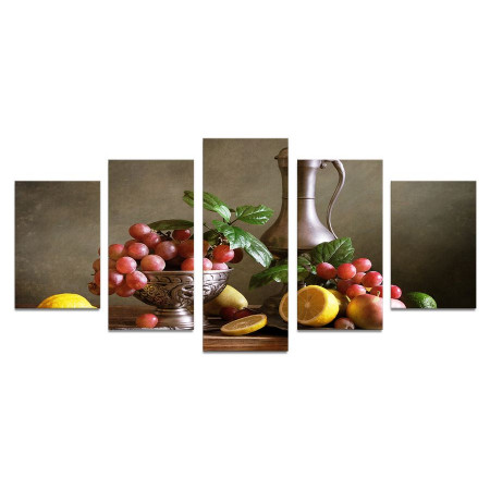 Модульная картина "Натюрморт из фруктов" 110х50 К230