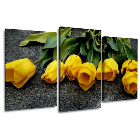 Модульная картина "Желтые тюльпаны" 100х60 S809
