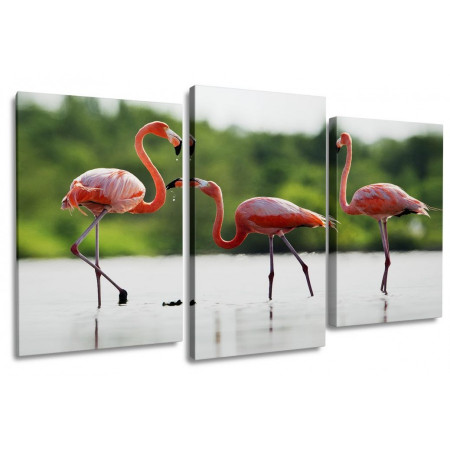 Модульная картина "Три фламинго" 100х60 S715