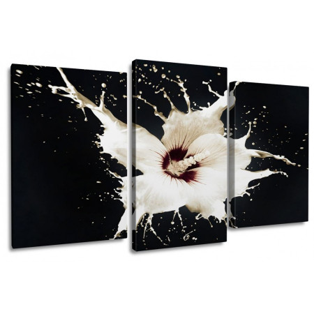 Модульная картина "Белая лилия брызги" 100х60 S577