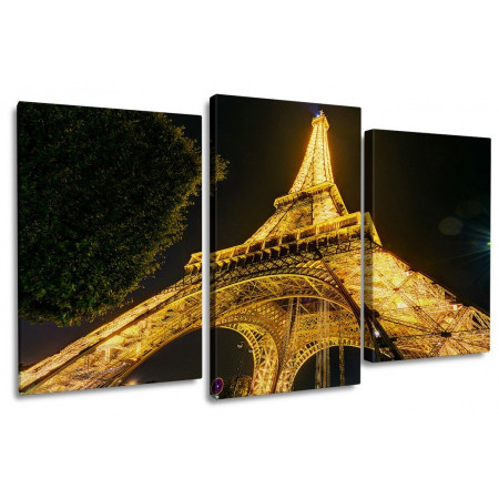 Модульная картина "Ночное небо Парижа" 100х60 S191