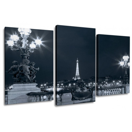 Модульная картина "Париж в ночи" 100х60 S171