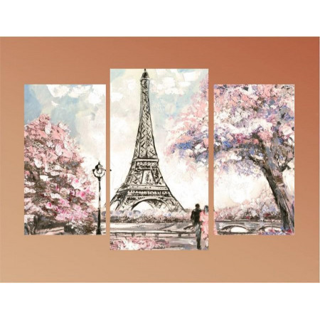 Модульная картина "Романтичный Париж" 60х80 ТР1763