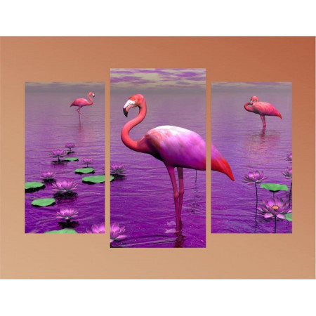 Модульная картина "Розовый фламинго" 60х80 ТР1713