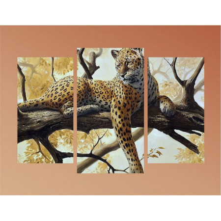 Модульная картина "Леопард в осенний день" 60х80 ТР1636