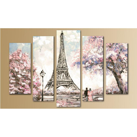 Модульная картина "Романтичный Париж" 80х140 M2298